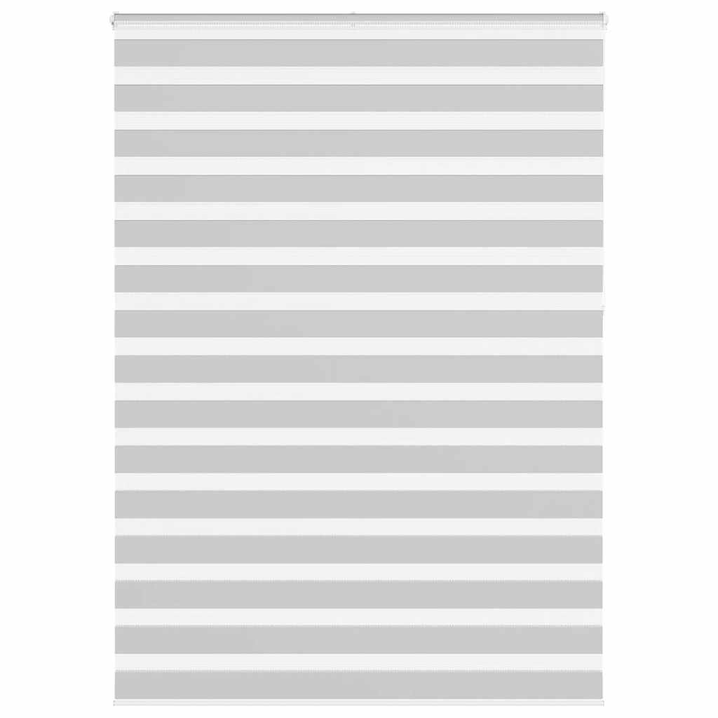 vidaXL Zebra Blind Light Grey 160x230cm Fabric Width 155.9cm Polyester