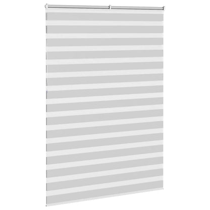 vidaXL Zebra Blind Light Grey 160x230cm Fabric Width 155.9cm Polyester