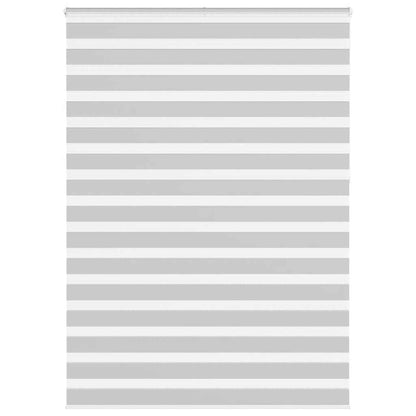 vidaXL Zebra Blind Light Grey 165x230 cm Fabric Width 160.9 cm Polyester