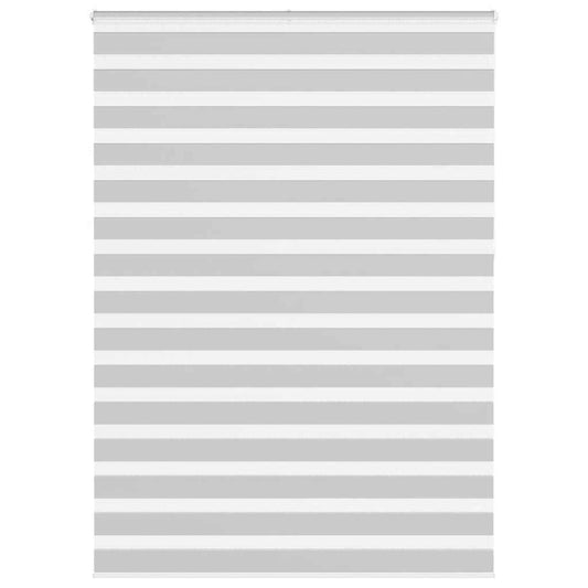 vidaXL Zebra Blind Light Grey 165x230 cm Fabric Width 160.9 cm Polyester