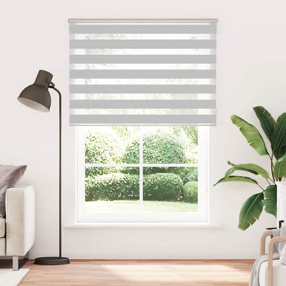 vidaXL Zebra Blind Light Grey 165x230cm Fabric Width 160.9cm Polyester