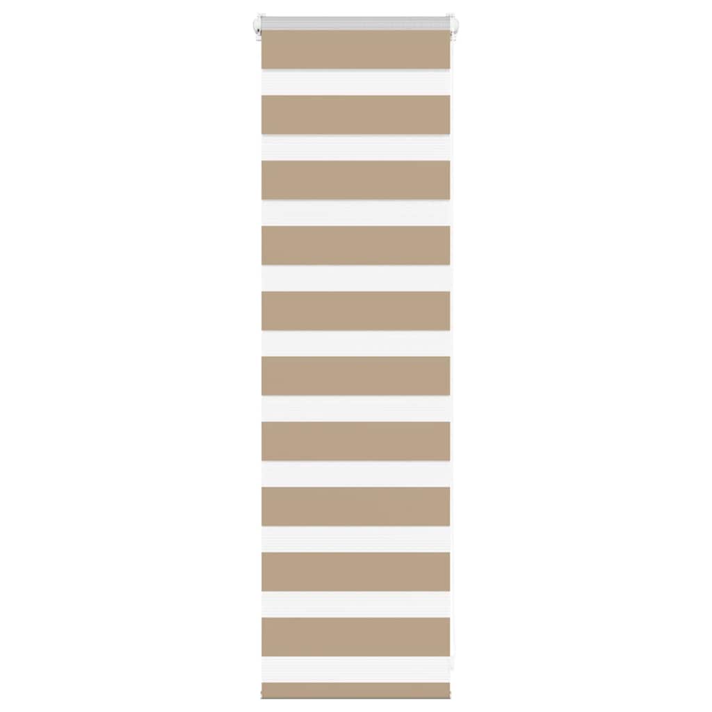 vidaXL Zebra Blind Sand Brown 40x100 cm Fabric Width 35.9 cm Polyester