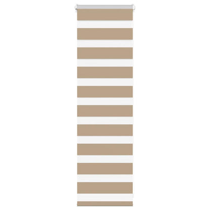 vidaXL Zebra Blind Sand Brown 40x100 cm Fabric Width 35.9 cm Polyester