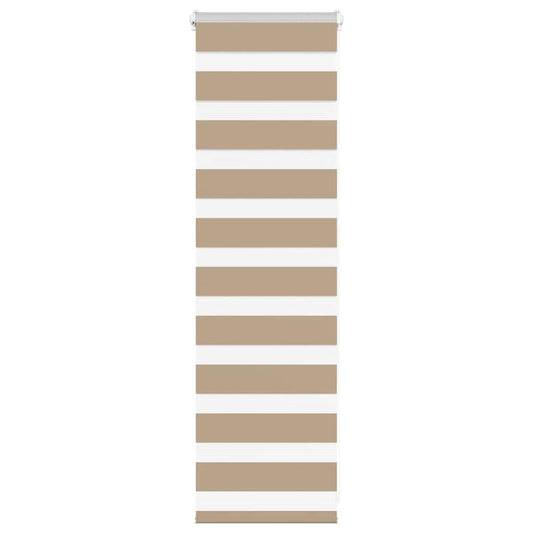 vidaXL Zebra Blind Sand Brown 40x100 cm Fabric Width 35.9 cm Polyester