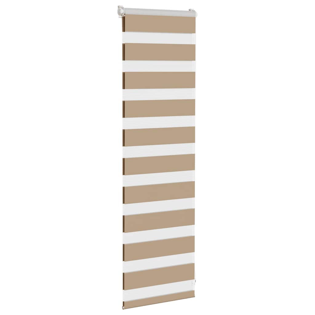 vidaXL Zebra Blind Sand Brown 40x100 cm Fabric Width 35,9 cm Polyester