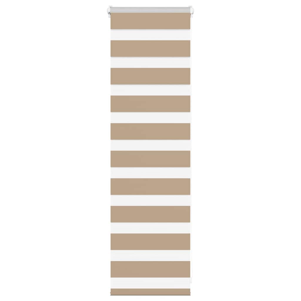 vidaXL Zebra Blind Sand Brown 45x100 cm Fabric Width 40.9 cm Polyester
