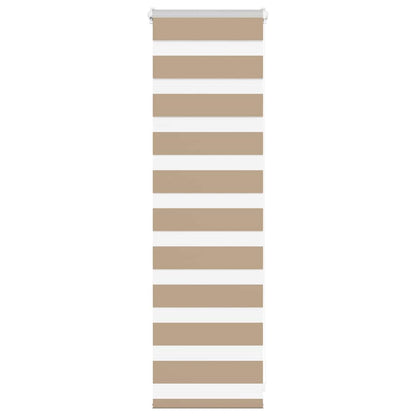 vidaXL Zebra Blind Sand Brown 45x100 cm Fabric Width 40.9 cm Polyester
