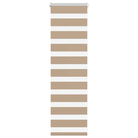 vidaXL Zebra Blind Sand Brown 50x100 cm Fabric Width 45.9 cm Polyester