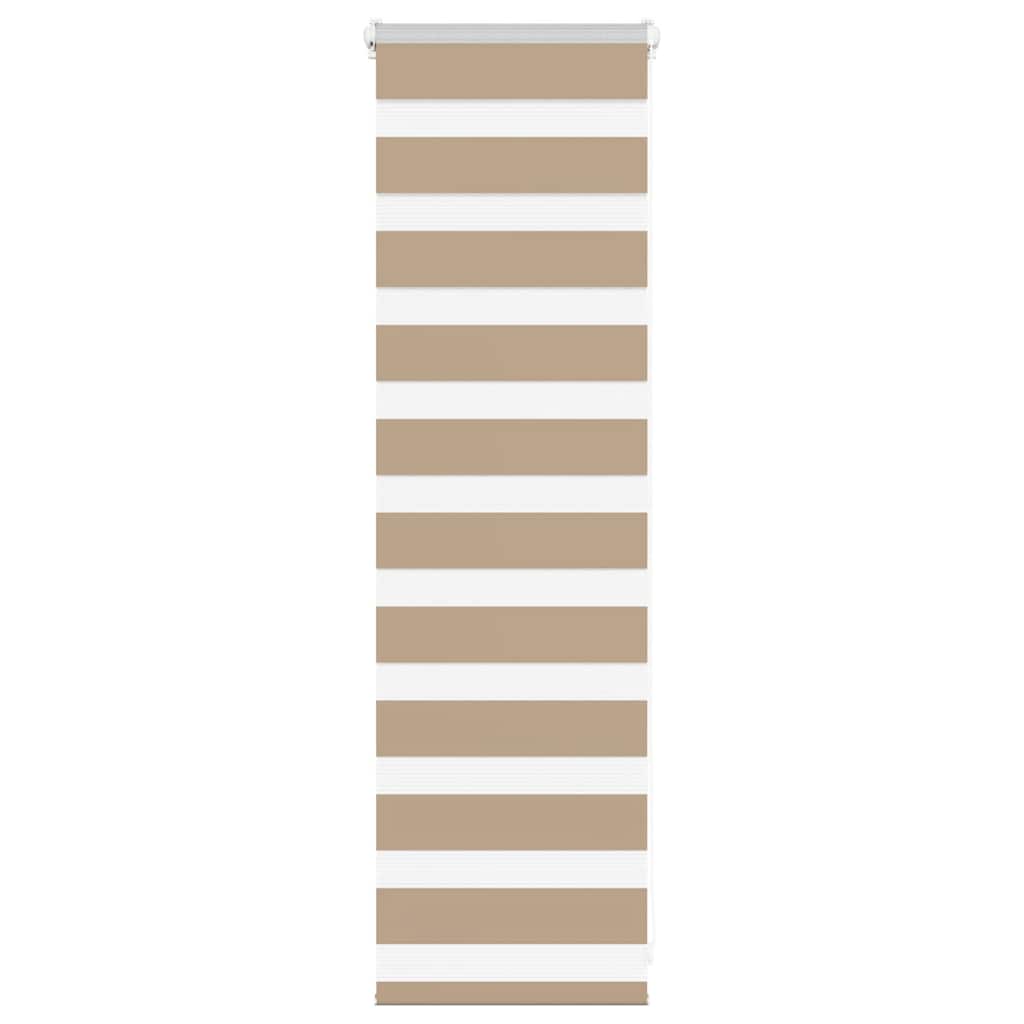 vidaXL Zebra Blind Sand Brown 50x100 cm Fabric Width 45.9 cm Polyester