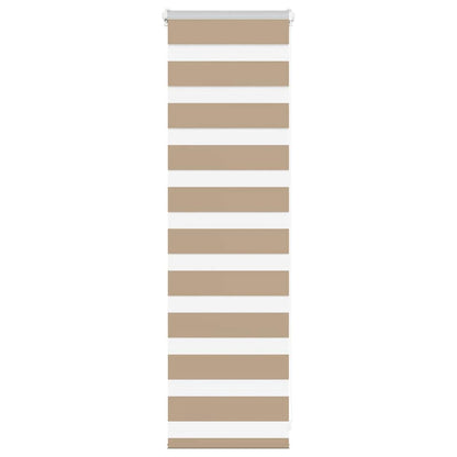 vidaXL Zebra Blind Sand Brown 50x100 cm Fabric Width 45.9 cm Polyester