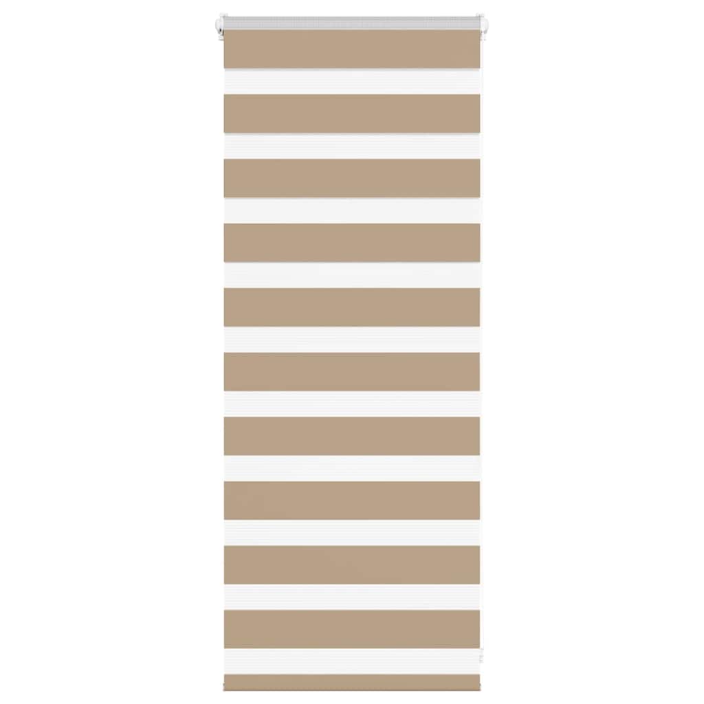vidaXL Zebra Blind Sand Brown 60x100 cm Fabric Width 55.9 cm Polyester
