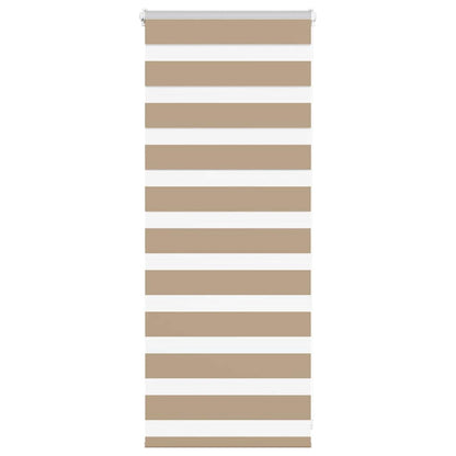 vidaXL Zebra Blind Sand Brown 60x100 cm Fabric Width 55.9 cm Polyester