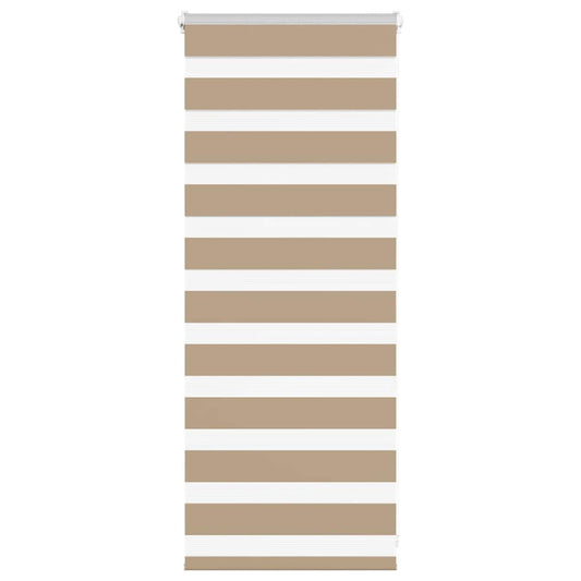 vidaXL Zebra Blind Sand Brown 60x100 cm Fabric Width 55.9 cm Polyester