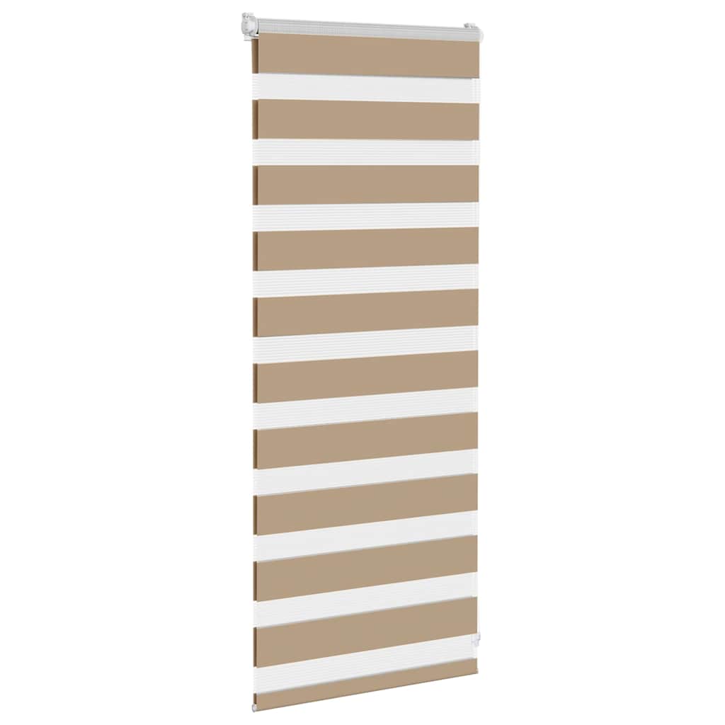 vidaXL Zebra Blind Sand Brown 60x100 cm Fabric Width 55,9 cm Polyester