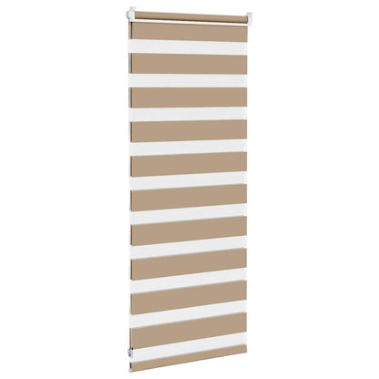 vidaXL Zebra Blind Sand Brown 65x100 cm Fabric Width 60,9 cm Polyester