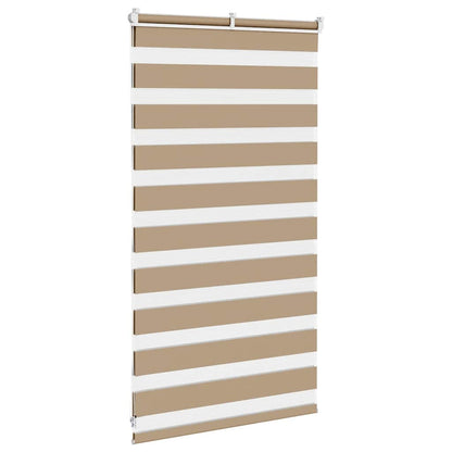 vidaXL Zebra Blind Sand Brown 70x100 cm Fabric Width 65.9 cm Polyester