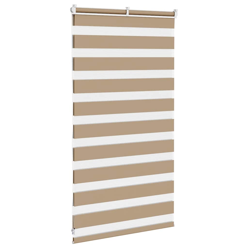 vidaXL Zebra Blind Sand Brown 70x100 cm Fabric Width 65,9 cm Polyester