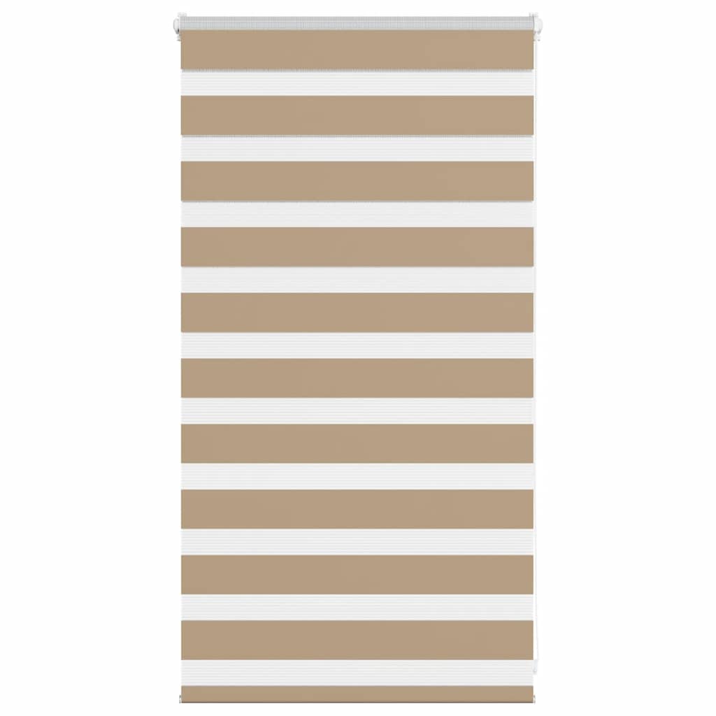 vidaXL Zebra Blind Sand Brown 75x100 cm Fabric Width 70,9 cm Polyester