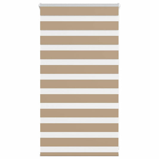 vidaXL Zebra Blind Sand Brown 75x100 cm Fabric Width 70,9 cm Polyester