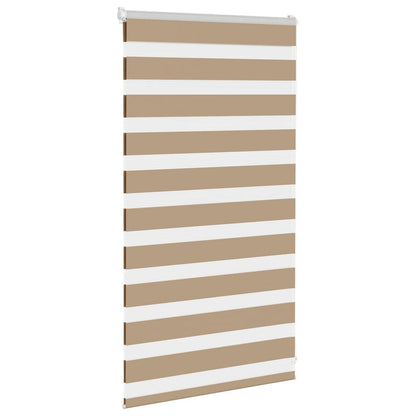 vidaXL Zebra Blind Sand Brown 75x100 cm Fabric Width 70,9 cm Polyester