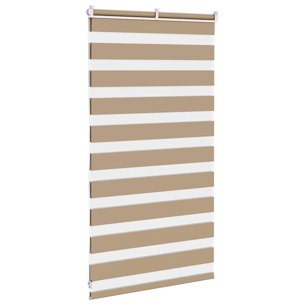 vidaXL Zebra Blind Sand Brown 75x100 cm Fabric Width 70,9 cm Polyester
