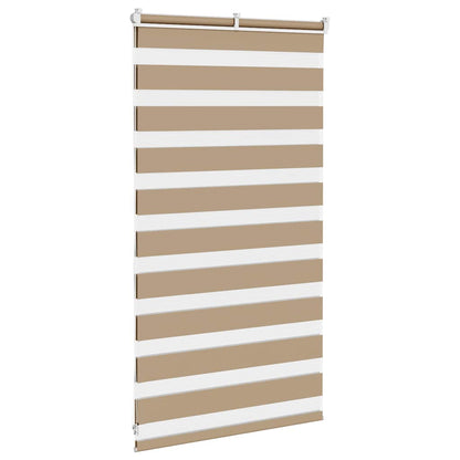 vidaXL Zebra Blind Sand Brown 75x100 cm Fabric Width 70,9 cm Polyester