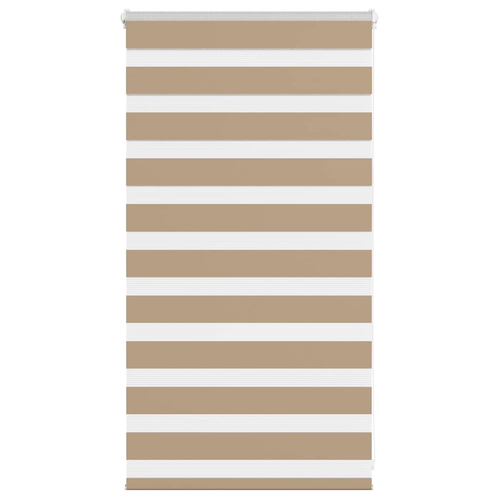 vidaXL Zebra Blind Sand Brown 80x100 cm Fabric Width 75.9 cm Polyester