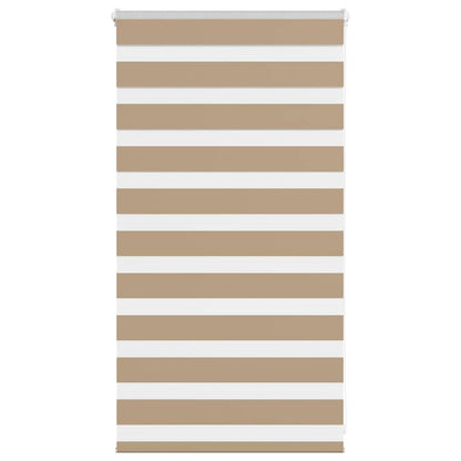 vidaXL Zebra Blind Sand Brown 80x100 cm Fabric Width 75.9 cm Polyester