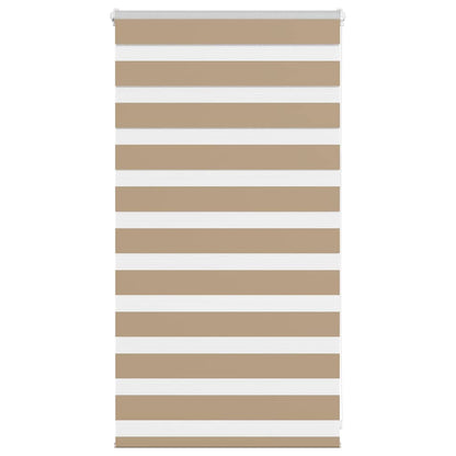 vidaXL Zebra Blind Sand Brown 85x100 cm Fabric Width 80.9 cm Polyester