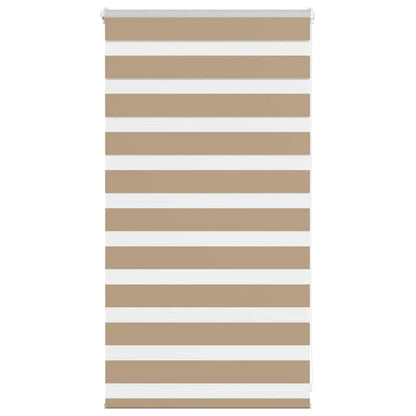 vidaXL Zebra Blind Sand Brown 90x100 cm Fabric Width 85.9 cm Polyester