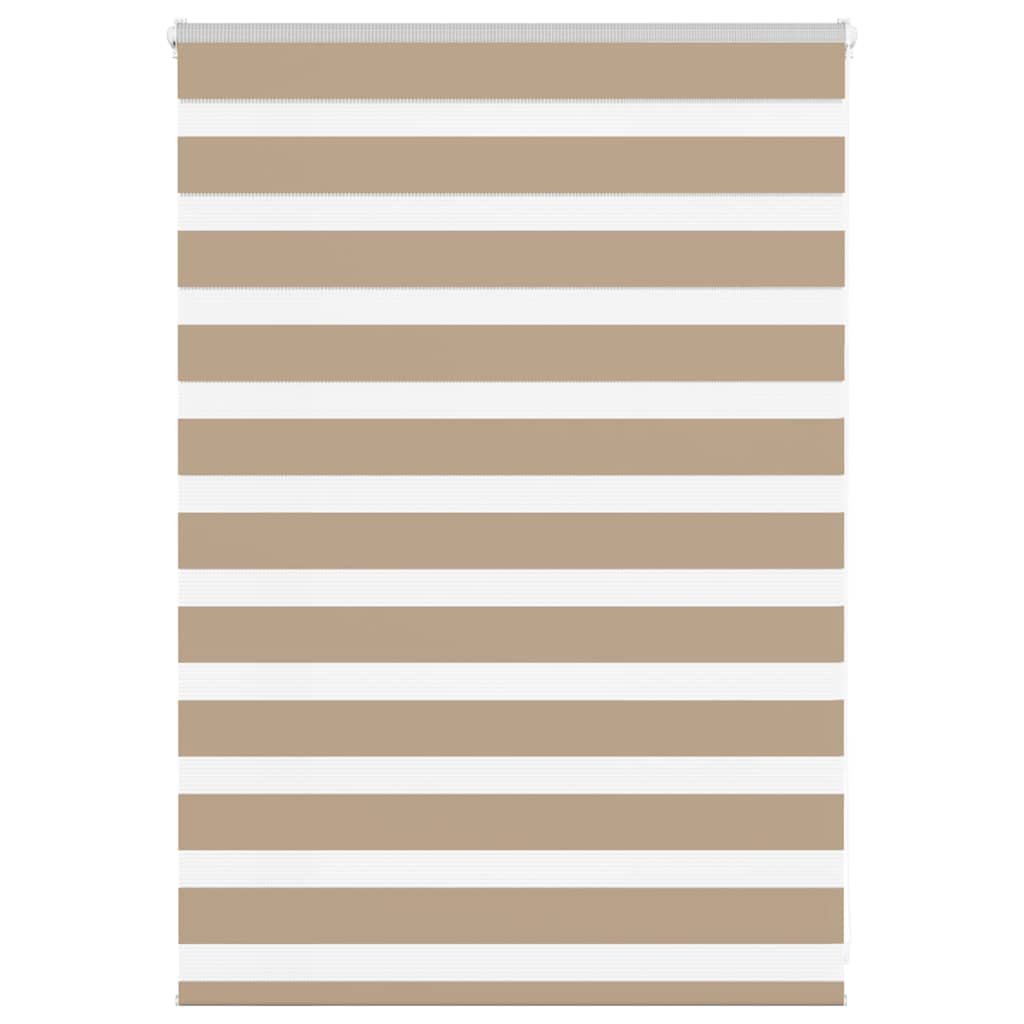 vidaXL Zebra Blind Sand Brown 105x100 cm Fabric Width 100.9 cm