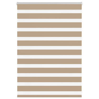 vidaXL Zebra Blind Sand Brown 105x100 cm Fabric Width 100.9 cm