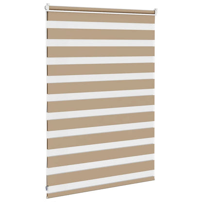 vidaXL Zebra Blind Sand Brown 105x100 cm Fabric Width 100.9 cm