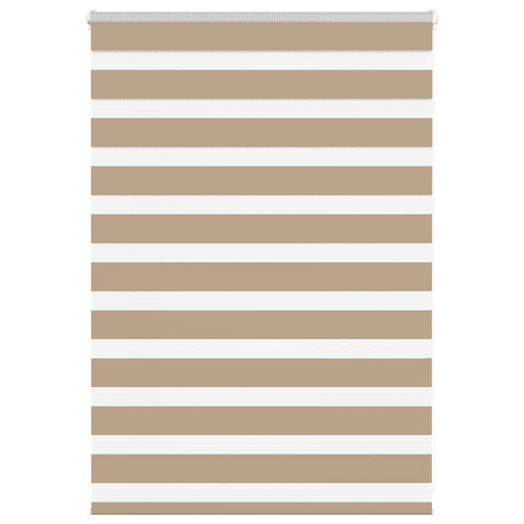 vidaXL Zebra Blind Sand Brown 110x100 cm Fabric Width 105.9 cm
