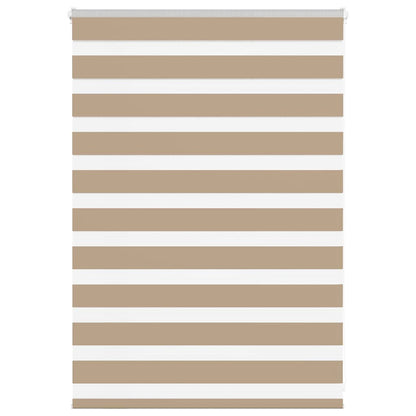 vidaXL Zebra Blind Sand Brown 110x100 cm Fabric Width 105.9 cm