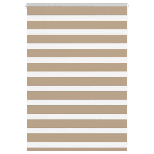 vidaXL Zebra Blind Sand Brown 110x100 cm Fabric Width 105.9 cm