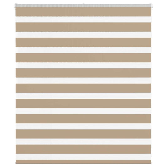 vidaXL Zebra Blind Sand Brown 120x100 cm Fabric Width 115.9 cm