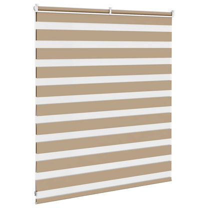 vidaXL Zebra Blind Sand Brown 120x100 cm Fabric Width 115.9 cm