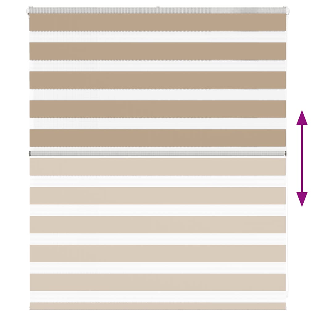 vidaXL Zebra Blind Sand Brown 120x100 cm Fabric Width 115.9 cm
