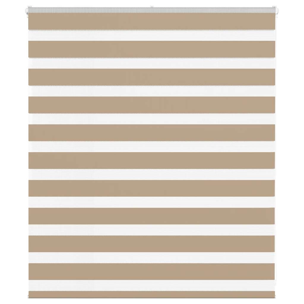 vidaXL Zebra Blind Sand Brown 125x100 cm Fabric Width 120.9 cm