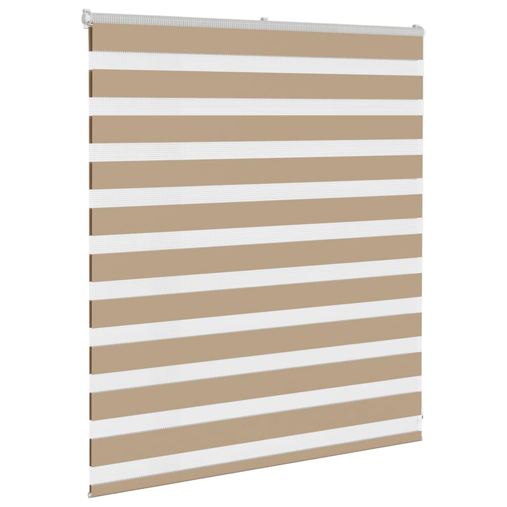vidaXL Zebra Blind Sand Brown 125x100 cm Fabric Width 120.9 cm