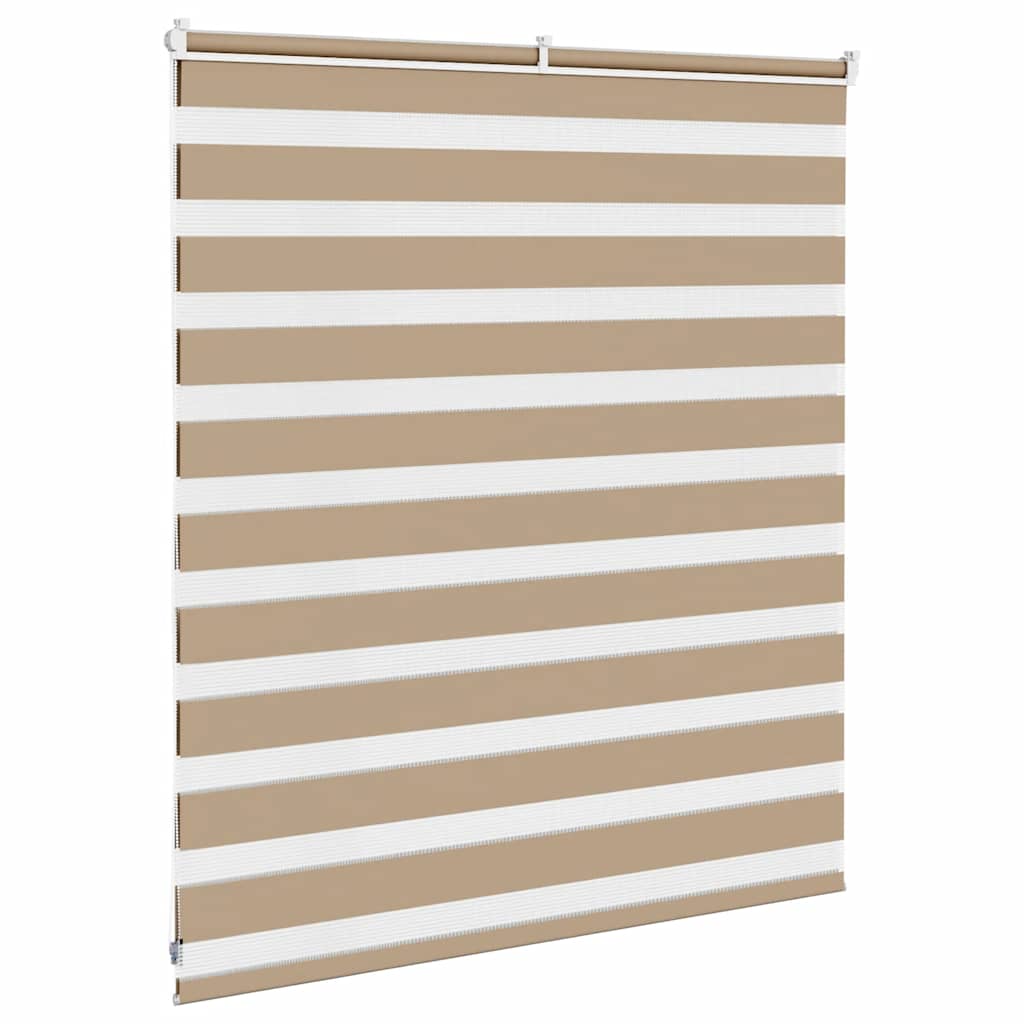 vidaXL Zebra Blind Sand Brown 125x100 cm Fabric Width 120.9 cm