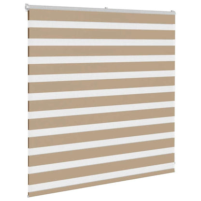 vidaXL Zebra Blind Sand Brown 140x100 cm Fabric Width 135.9 cm