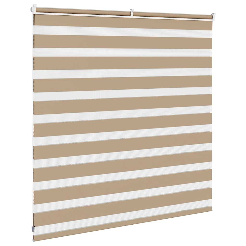 vidaXL Zebra Blind Sand Brown 140x100 cm Fabric Width 135.9 cm