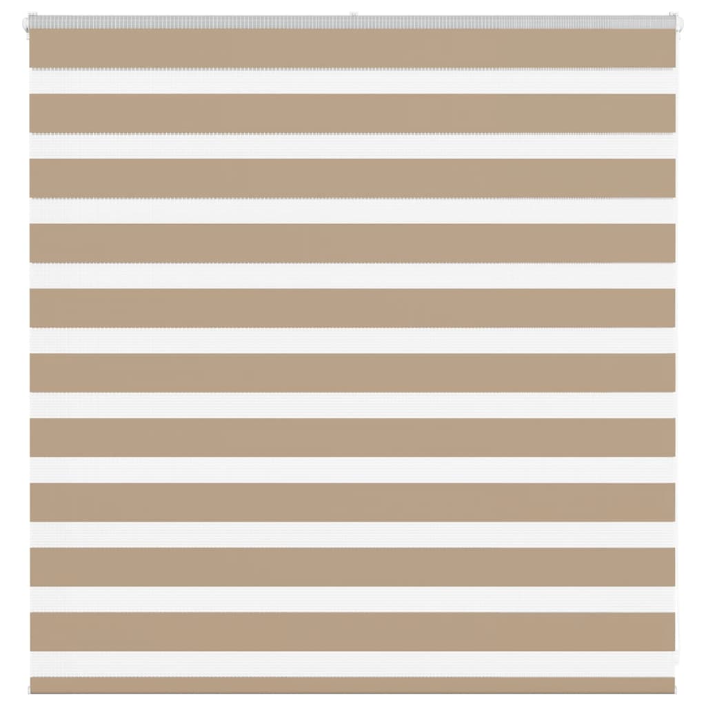 vidaXL Zebra Blind Sand Brown 145x100 cm Fabric Width 140.9 cm Polyester