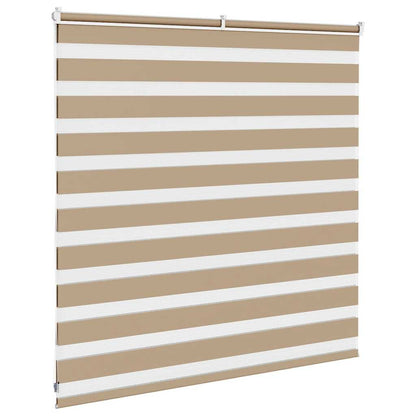 vidaXL Zebra Blind Sand Brown 145x100 cm Fabric Width 140.9 cm