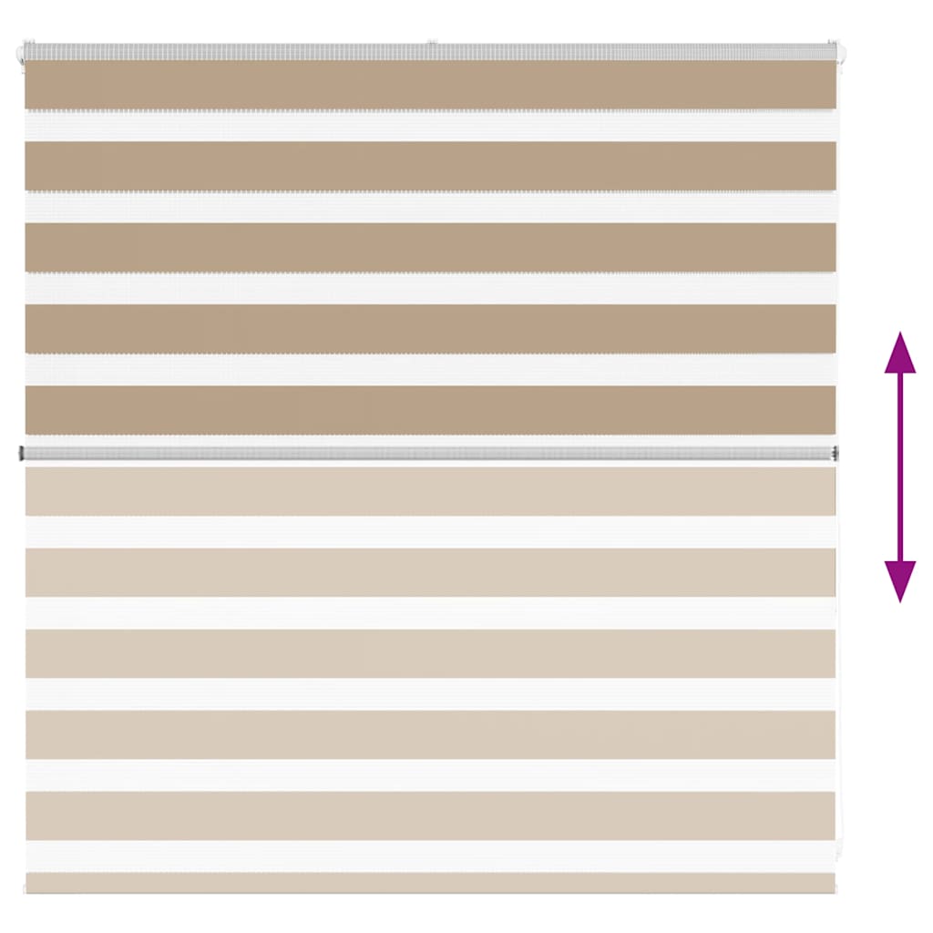 vidaXL Zebra Blind Sand Brown 145x100 cm Fabric Width 140.9 cm
