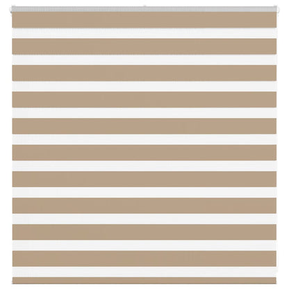 vidaXL Zebra Blind Sand Brown 150x100 cm Fabric Width 145.9 cm Polyester