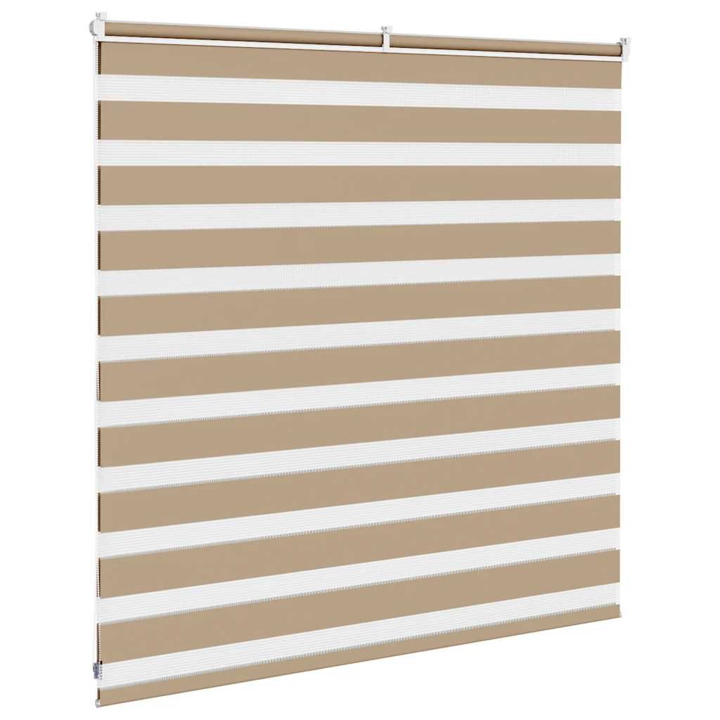vidaXL Zebra Blind Sand Brown 150x100 cm Fabric Width 145.9 cm