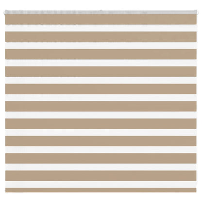 vidaXL Zebra Blind Sand Brown 155x100 cm Fabric Width 150.9 cm Polyester